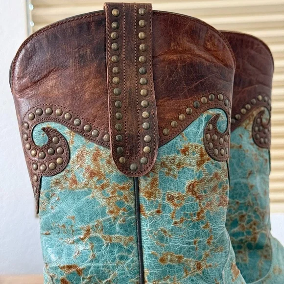 Old Gringo Turquoise and Brown Cowgirl Boots - Picture 5 of 10